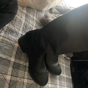 Black knee high boots